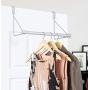 MaidMAX Metal Over The Door Closet Rods, Over Door Clothes Organizer Hanger Rack for Clothing or Towel, White