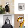 Wall Hooks 4 packs,SAGEME Adhesive Hook Heavy Duty Sticky Wall Hooks Wall Hangers Stick on Hooks 304 Stainless Steel Closets, Coat, Hat,Towel Robe Hook Rack Wall Mount for Bathroom and Bedroom