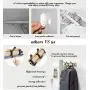 Gorgeous Gorgeous Bamboo Wall Mounted Coat Rack Movable 3 Coat Hooks for Bags Clothes Umbrella in Hallway Bathroom Living Room Bedroom