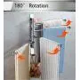 END 5 Arms Swivel Towel Bar,Stainless Steel Bathroom Swing Hanger Towel Rack Holder Storage Space Saving Swinging Towel Bar for Bathroom - Wall Mounted Towel Holder Organizer