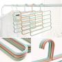 LFSHYP Clothes Hangers Pants Clothes Hangers Holders Multifunction Trousers Hanger Storage Rack Clothes Hanger Tie Scarves Belt Towel Non-Slip Magic Hanger 1pc A3