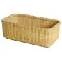 Teng Tian Basket Storage Basket Square Boxes Desktop Organizer America White Wood Imported Indonesian Rattan Casual Style,