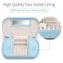 Vlando Portable Jewelry Organizer Bag Roll for Travel, Light Weight Jewelry Storage Organizer Bag for Daily Jewelries for Bracelets, Earrings, Rings, Watch Gift to Girls Women Mother (Blue) Vlando Portable Jewelry Organizer Bag Roll for Travel, Light Weight Jewelry Storage Organizer Bag for Daily Jewelries for Bracelets, Earrings, Rings, Watch Gift to Girls Women Mother (Blue)