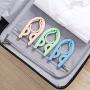 Buzazz 10PACk Portable Folding Clothes Hanger Home Travel Outdoor Camping Plastic Hangers Racks for Shirt, Skirt, Underwear, Kids clothes, Pants and More Five colors