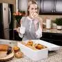 Large Glossy White Bread Boxes - Extra Large Storage Container for Loaves, Bagels, Chips & More: 16.5" x 8.9" x 6.5" | Bonus Recipe EBook Large Glossy White Bread Boxes - Extra Large Storage Container for Loaves, Bagels, Chips & More: 16.5" x 8.9" x 6.5" | Bonus Recipe EBook