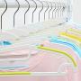 Grey990 1 Pc Non-Slip Plastic Hanger Clothes Dress Blouse Pants Shirt Tie Scarves Drying Rack Storage Hanger Light Green