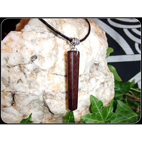 Pendant Necklace handcrafted from Snakewood with Tibetan Silver hanger