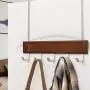 Over The Door Storage Rack, Heavy-Duty Organizer Hooks Hanger for Clothes, Coats, Hats, Towel, Bag, Robe (Brown) Over The Door Storage Rack, Heavy-Duty Organizer Hooks Hanger for Clothes, Coats, Hats, Towel, Bag, Robe (Brown)