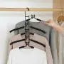 Pena Clothes Hangers Multi Layers Metal Clothes Rack Wardrobe Storage Rack Multifunctional Closet Hanger Anti-Slip Sponge Organizer for Shirt T-Shirt Jacket Coat Sweater Trousers Pena Clothes Hangers Multi Layers Metal Clothes Rack Wardrobe Storage Rack Multifunctional Closet Hanger Anti-Slip Sponge Organizer for Shirt T-Shirt Jacket Coat Sweater Trousers