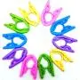 NHW 10PCS Portable Folding Clothes Hangers Retractable Plastic Non Slip Clothing Hangers for Kids and Adults