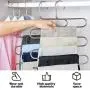 [Merlove] 5 Layers S Shape Multifunctional Clothes Hangers Pants Storage Hangers Rack