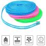 AUHOKY 3Pcs Portable Windproof Clothesline, 8m Premium Nylon Anti-Slip Clothes Drying Rope, Adjustable Clothes Hanger Line for Indoor Outdoor Camping Travel Home Hotel (26ft, Mixed Colors)