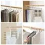 Uscharm Space-Saving Pants Rack, 5 in 1 Multi-Functional Pants Rack Foldable Trousers Pants Hanger Multi-Layer Closets Clothes Hangers Drying Rack Double Hooks (White/2 Pack) Uscharm Space-Saving Pants Rack, 5 in 1 Multi-Functional Pants Rack Foldable Trousers Pants Hanger Multi-Layer Closets Clothes Hangers Drying Rack Double Hooks (White/2 Pack)