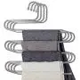 Lucky Life 4 Pack Pants Hangers S Shape Stainless Steel Cloth Hangers Space Saving Organizer for Jeans Pants Scarf