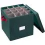 Elf Stor Ornament Storage Chest with Dividers - Holds 64 Balls, Green Elf Stor Ornament Storage Chest with Dividers - Holds 64 Balls, Green
