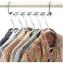 10pcs Magic Clothes Hanger Hanging Chain Metal Cloth Closet Hanger Shirts Tidy Save Space Organizer Hangers for Clothes-Home Decoration