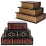 Art Retro Book Shape Storage Drawers Boxes Craft Table Decoration Jewelry Boxes 3 Drawers Makeup Cosmetics Organizer