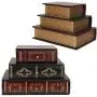 Art Retro Book Shape Storage Drawers Boxes Craft Table Decoration Jewelry Boxes 3 Drawers Makeup Cosmetics Organizer