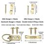 Picture Hangers, Quality Assorted Picture Hanging Kit, 155pcs Professional Photo Frame Hooks Heavy Duty Frame Hooks Hardware with Nails, Screws, D Ring and Sawtooth for Wall Mounting