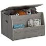 Delta Children Nolan Toy Box, Crafted Limestone