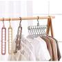 10PC Random Color Multi-Function 360 Rotating Magic Hanger Nine-Hole Rotating Baby Clothes Hanger Wardrobe Drying Racks Home Decoration