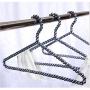 5pcs Random Color Adult Hangers with Pearls Clothes Hangers Pearl Trouser Hanger Clip for Clothing Shop and Home