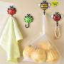 minjiSF 2pcs Suction Cup Creative Ladybug Bee Cartoon Bathroom Wall Hooks Rack Holder Hanger Sucker Nail Hook for Home Decor Wall Bag Key
