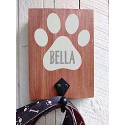 Personalised Wood Lead Hook Dog Lead Hook Dog Leash Wall Hanger Custom Dog Lead Holder