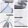 Drying Rack Net 2 Layers Collapsible Mesh Basket Dryer Net White Mesh Clothes Hanging Dryer Rack with Zipper Opening for Lingerie Underwears Woollen Sweater Garments Plush Hanger Rack-Round Zipper