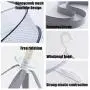 Drying Rack Net 2 Layers Collapsible Mesh Basket Dryer Net White Mesh Clothes Hanging Dryer Rack with Zipper Opening for Lingerie Underwears Woollen Sweater Garments Plush Hanger Rack-Round Zipper