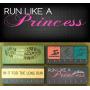 Race Medal Holder/Athletic Medal Hanger - RUN LIKE A PRINCESS. Wood Wall Mounted Medal Organizer.