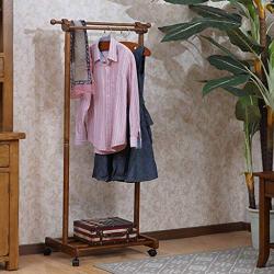 GWFVA Coat Stand Solid Wood Coat Rack Bedroom Floor Hangers Household Multifunction Simple Hangers Modern Simple Clothes Hanger Large Hanger Coat Rack (Color : Brown)