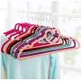 10pcs Random Color Non-Slip Ultra-Thin 360 Degree Swivel Flocked Adult Clothes Hangers with Heart Tie Bar Notched Shoulders for Garment 10pcs Random Color Non-Slip Ultra-Thin 360 Degree Swivel Flocked Adult Clothes Hangers with Heart Tie Bar Notched Shoulders for Garment