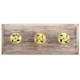 Indianshelf Handmade 1 Artistic Vintage Black Wooden Leaf Clothes Hooks Hangers/Utlility Hooks