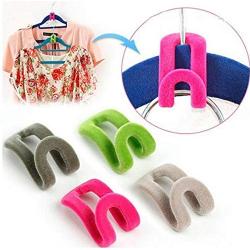 20pcs Random Color Creative Mini Flocking Clothes Hanger Easy Hook Closet Organizer Home Product