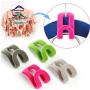 20pcs Random Color Creative Mini Flocking Clothes Hanger Easy Hook Closet Organizer Home Product
