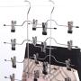 KYCPTNFJ 2 PCS 4 Layers Stainless Steel Multifunctional Clothes Hangers Pants Storage Hangers Cloth Rack Multilayer Storage Cloth Hanger
