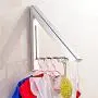 SCLX Retractable Clothes Rack - Wall Mounted Folding Clothes Hanger Drying Rack for Laundry Room Closet Storage Organization, Aluminum, Easy Installation (Silver) SCLX Retractable Clothes Rack - Wall Mounted Folding Clothes Hanger Drying Rack for Laundry Room Closet Storage Organization, Aluminum, Easy Installation (Silver)
