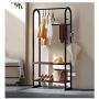 ZCYX Modern Solid Wood Coat Rack Hanger Floor Bedroom Hanger Home Storage Hanging Clothes Rack (Size : Walnut Color 60cm)