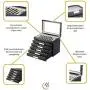 60 Piece Black Ebony Wood Pen Display Case Storage and Fountain Pen Collector Organizer Boxes with Glass Window Six Level Display Case with Drawers 60 Piece Black Ebony Wood Pen Display Case Storage and Fountain Pen Collector Organizer Boxes with Glass Window Six Level Display Case with Drawers