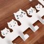 Zonman Cartoon Wall Mounted Bag Hanger Towels Rack Door Hanging Clothes Rack Free Nail Hanger Coat Rack Clothing Hooks (Cute White Cat Hook)