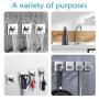 Adhesive Wall Hooks Stick on Wall Hangers Anti-Skid Heavy Duty Waterproof Stainless Steel Hook for Hanging Kitchen Bathroom and Bedroom Home (4 Packs)