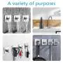 Adhesive Wall Hooks Stick on Wall Hangers Anti-Skid Heavy Duty Waterproof Stainless Steel Hook for Hanging Kitchen Bathroom and Bedroom Home (4 Packs) Adhesive Wall Hooks Stick on Wall Hangers Anti-Skid Heavy Duty Waterproof Stainless Steel Hook for Hanging Kitchen Bathroom and Bedroom Home (4 Packs)