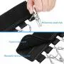 Boao 2 Pieces Cap Organizer Hanger, Hat Organizer Cap Racks with 10 Stainless Steel Clips, Portable Clothes Hanger, Folding Clothes Hangers for Home or Travel (Black and Brown)