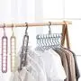 laize Nine-Hole Rotating Anti-Skid Folding Hangers Multifunctional Magic Space Saving Clothes Hangers Closet Organizer Hanger for Drying and Storage