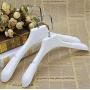 8pcs 38cm Thick Wide Shoulder White Plastic Clothes Hanger for Coats Garment and Fur