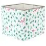 PICCOCASA Collapsible Storage Basket Bin, Flodable Cubes Boxes Baskets Containers Organizer, Home Organizer Solution for Office Bedroom Closet Toys Laundry 13" x 13" x 13" Red Flamingo Style