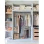 JS HANGER Natural Solid Wooden Collection Slack Hanger, Wood Skirt Hangers, Natural Polished, Set of 12