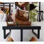 YMJ Floor Coat Rack Multifunctional Hanger Simple Multi-Layer Storage Floor Hanger Bedroom Living Room Brown Clothes Rack Coat Racks