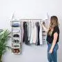 QuikCLOSET The Original Wardrobe Organizer, Collapsible Drying Rack, Mounted Clothes Holder